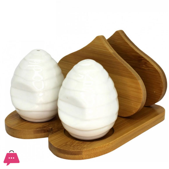Salt and Pepper Stand with Napkin Holder