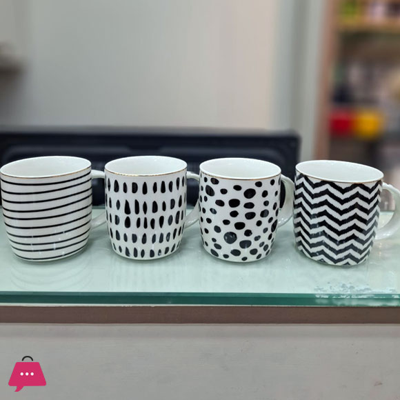 Stripes/Dots Mug Set of 6