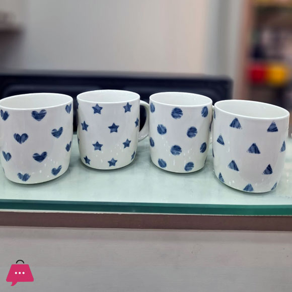 Thumb Printe Mug Set of 6