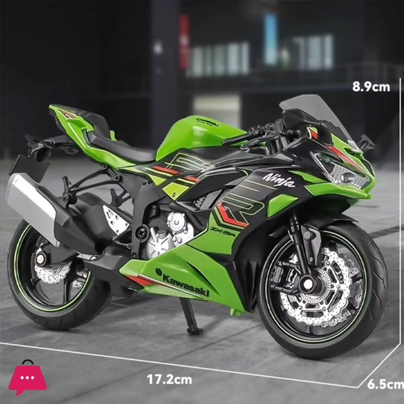 1:12 Kawasaki Ninja ZX-6R Motorcycle Toy 1:12 RMZ City Diecast Model Super Sport Miniature Collection Gift For Boy Children Kid