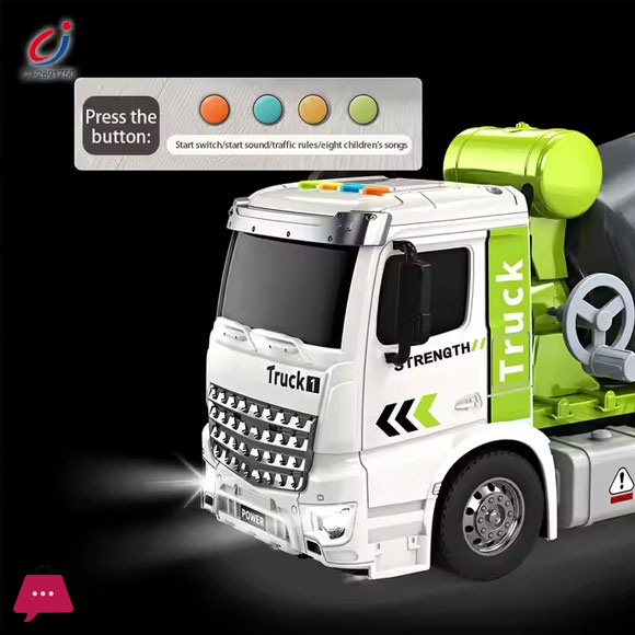 1:16 inertia Construction Truck Friction Toy Vehicle kids Concrete Cement Mixer Truck Toy with Light and Sound