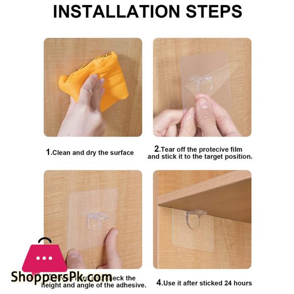 24PCS Punch Free Shelf Support Peg-Self Adhesive Shelves Clips for Kitchen Cabinet Closet Brackets Clapboard Layer