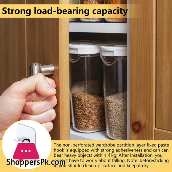 24PCS Punch Free Shelf Support Peg-Self Adhesive Shelves Clips for Kitchen Cabinet Closet Brackets Clapboard Layer