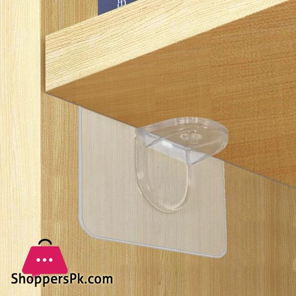 24PCS Punch Free Shelf Support Peg-Self Adhesive Shelves Clips for Kitchen Cabinet Closet Brackets Clapboard Layer