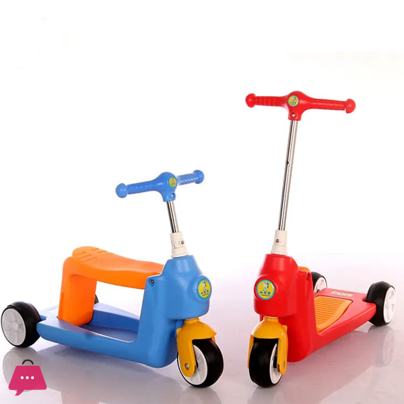 3 Wheels Cute Scooter Can Sit and Ride Foldable Children Kick Scooter Adjustable