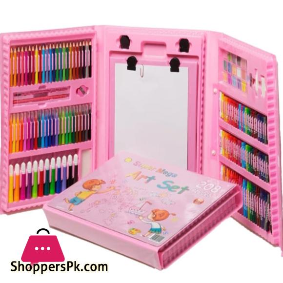 BEAUTIFUL COLOURS KIT 208PCS STATIONERY SET FOR KIDS/ STATIONERY FOR KIDS