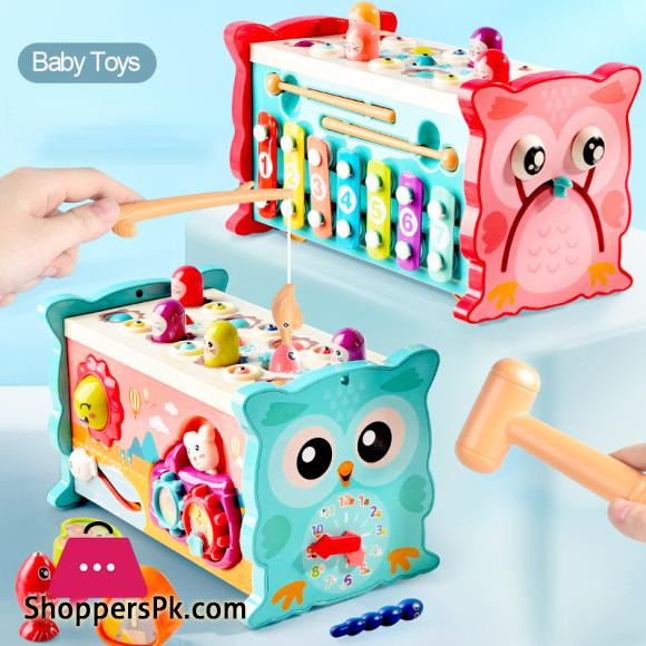 Baby Activity Cube Six Sided Box 8 In 1 Learning Toy