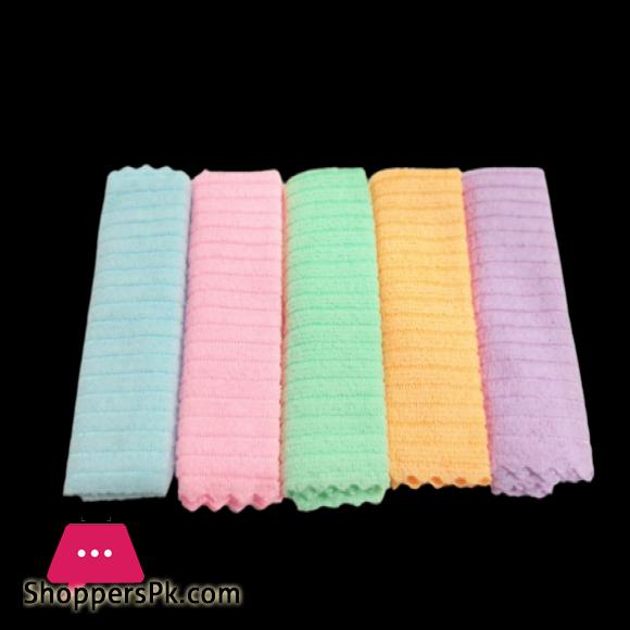 Baijin Cleaning Towel For Kitchen Microfiber Material Pack of 5 Size 12 x 12 Inches