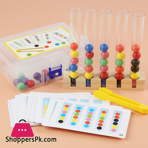 Clip Beads Test Tube Toys For Children Logic Concentration Fine Motor Training Game Montessori Teaching Aids Educational Toy