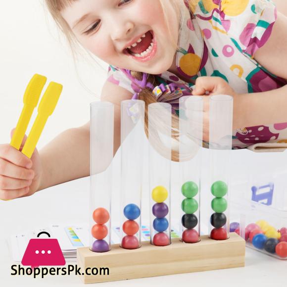 Clip Beads Test Tube Toys For Children Logic Concentration Fine Motor Training Game Montessori Teaching Aids Educational Toy