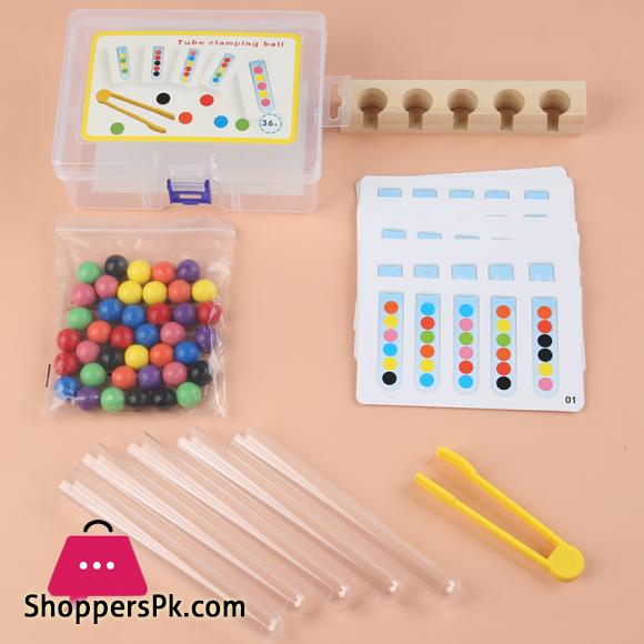 Clip Beads Test Tube Toys For Children Logic Concentration Fine Motor Training Game Montessori Teaching Aids Educational Toy
