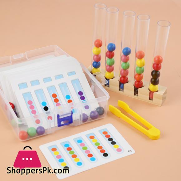 Clip Beads Test Tube Toys For Children Logic Concentration Fine Motor Training Game Montessori Teaching Aids Educational Toy