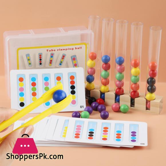 Clip Beads Test Tube Toys For Children Logic Concentration Fine Motor Training Game Montessori Teaching Aids Educational Toy