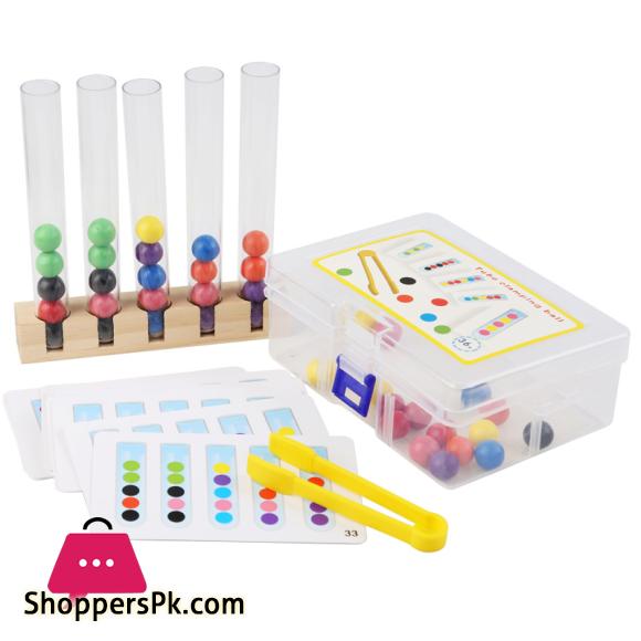 Clip Beads Test Tube Toys For Children Logic Concentration Fine Motor Training Game Montessori Teaching Aids Educational Toy