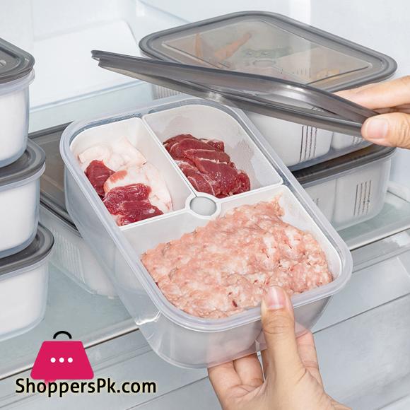 Drain Seal Box Stackable Food Crisper with Lid Multifunctional Refrigerator Organizer Versatile Snack Food Container