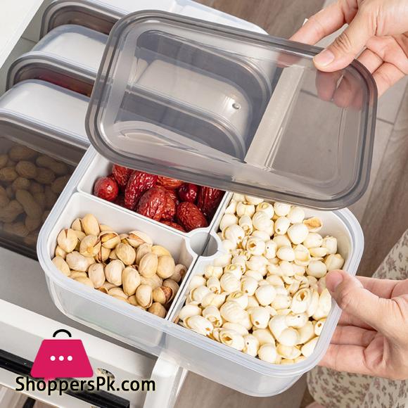 Drain Seal Box Stackable Food Crisper with Lid Multifunctional Refrigerator Organizer Versatile Snack Food Container