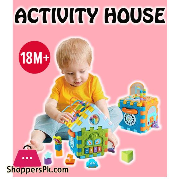 HUANGER Multifunctional Children Infant Baby Music Activity House Fancy Activity Cube Early Educational Learning Baby Toys