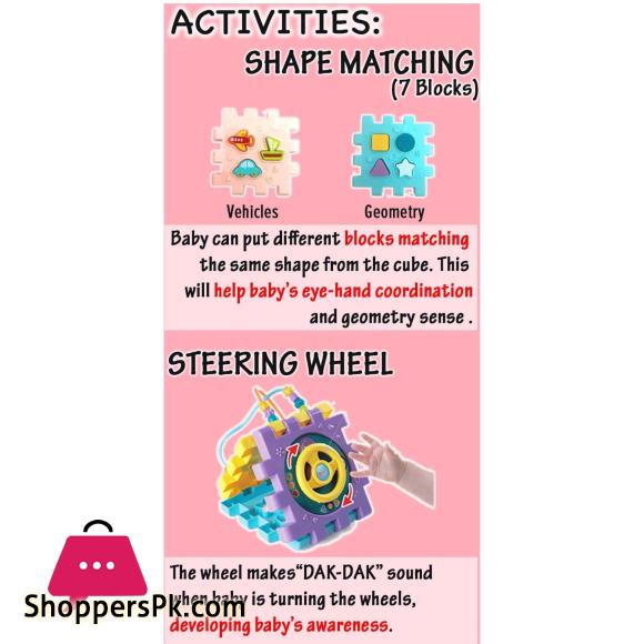 HUANGER Multifunctional Children Infant Baby Music Activity House Fancy Activity Cube Early Educational Learning Baby Toys