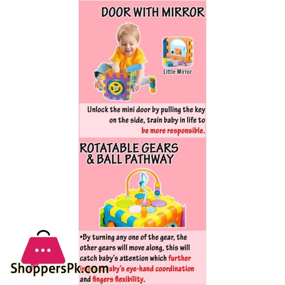 HUANGER Multifunctional Children Infant Baby Music Activity House Fancy Activity Cube Early Educational Learning Baby Toys