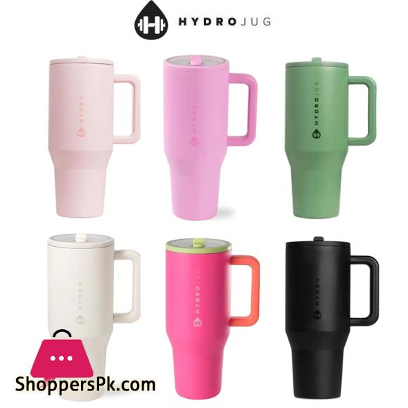 SALE PRICE Hydro Jug Tumbler with Handle Straw Lid Stainless Steel Vacuum Insulated Car Mug 32oz