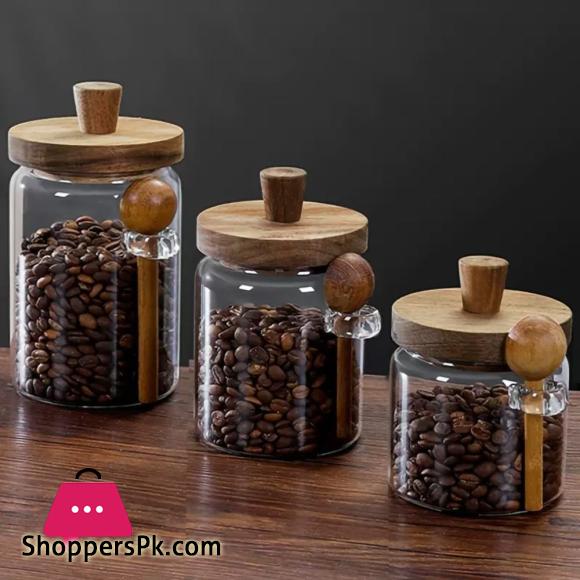 Kitchen Glass Sealed Jar Portable Household Five Grains Storage Can Seasoning Bottle Multifunctional Coffee Tea Storage Bottle