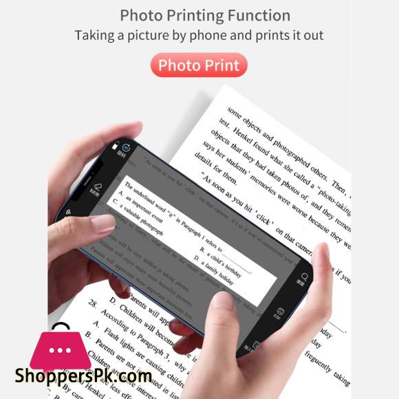 Mini Pocket Printer Portable 58mm Thermal Printer Machine Wireless BT Printer for Picture Label DIY Handcraft List Memo Notes