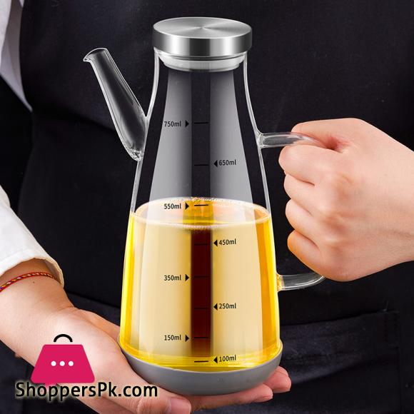New Oil Spray Bottle 750ml High Borosilicate Glass Cooking Oil Dispensers Olive Oil
