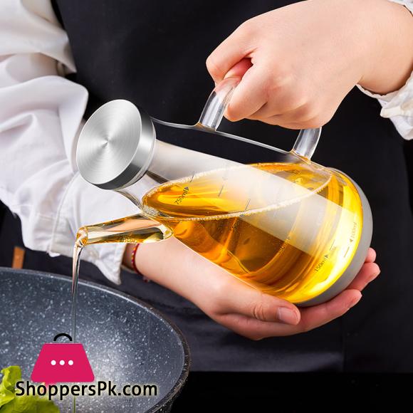 New Oil Spray Bottle 750ml High Borosilicate Glass Cooking Oil Dispensers Olive Oil