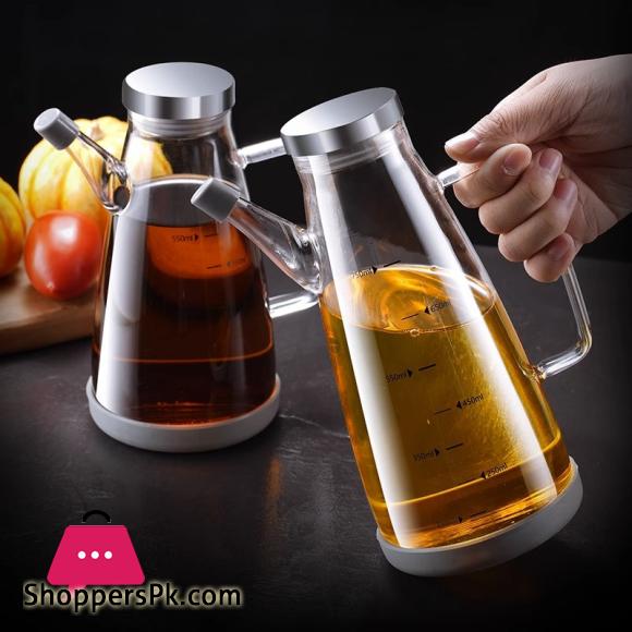 New Oil Spray Bottle 750ml High Borosilicate Glass Cooking Oil Dispensers Olive Oil