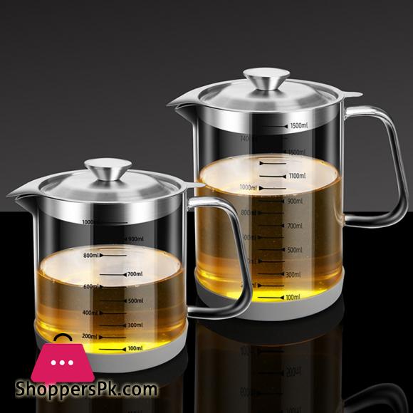 Oil Pot Strainer Container Kitchen Gadget Oil Filter - 1500ML