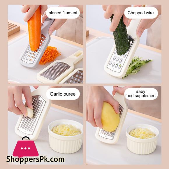 Potato Shredder Ergonomic Handle Portable Manual Fruit Carrot Cheese Butter Grater (Set of 3)