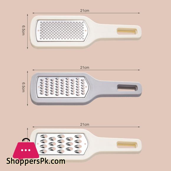 Potato Shredder Ergonomic Handle Portable Manual Fruit Carrot Cheese Butter Grater (Set of 3)
