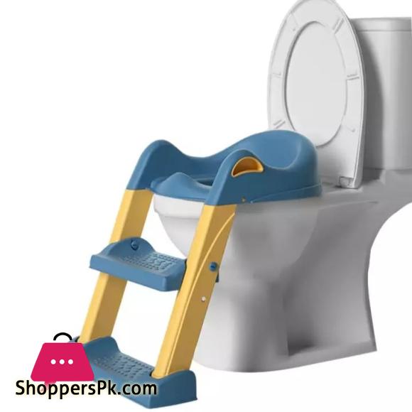 Potty Training Toilet Seat with Step Stool Ladder – Blue & Yellow
