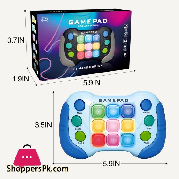 Quick Push Game Pad 5 Game Modes 999 Levels Electronic Pop RGB Lighting Fidget Toys