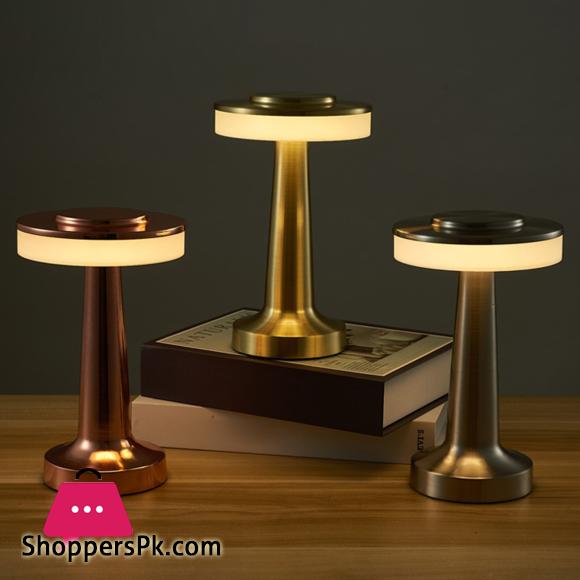 Retro Dumbbell Shaped Night Light 3 Levels Brightness Space-saving Desk Light for Room Atmosphere Accessory Home Table Lighting