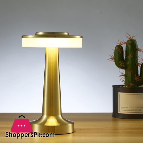 Retro Dumbbell Shaped Night Light 3 Levels Brightness Space-saving Desk Light for Room Atmosphere Accessory Home Table Lighting