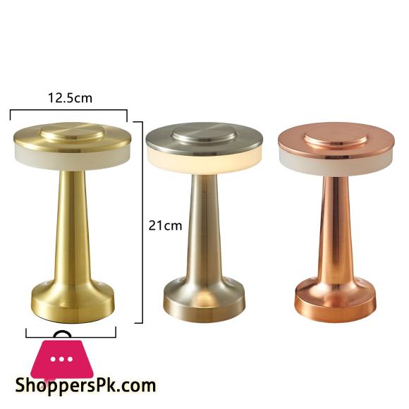 Retro Dumbbell Shaped Night Light 3 Levels Brightness Space-saving Desk Light for Room Atmosphere Accessory Home Table Lighting