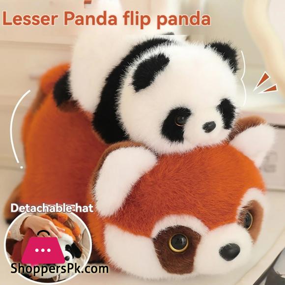 Reversible Flip Panda Flip Raccoon Toy Transform Panda Soft Pillow Children Gifts