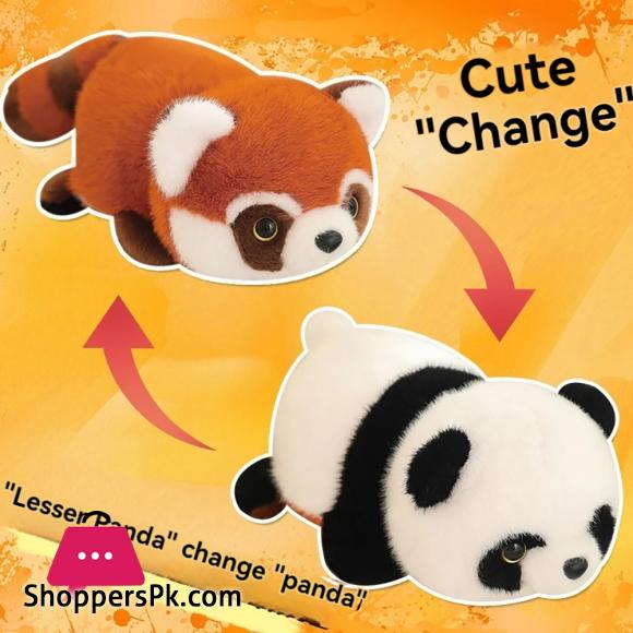 Reversible Flip Panda Flip Raccoon Toy Transform Panda Soft Pillow Children Gifts