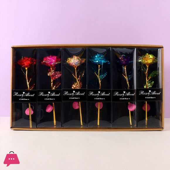 Romantic 24K Golden Rose with LED Light
