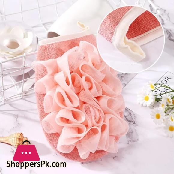 Scrub Gloves 2 in 1 Exfoliating Back Scrub Dead Skin Facial Massage Gloves Durable Multi-Color Deep Cleaning Towel for Shower