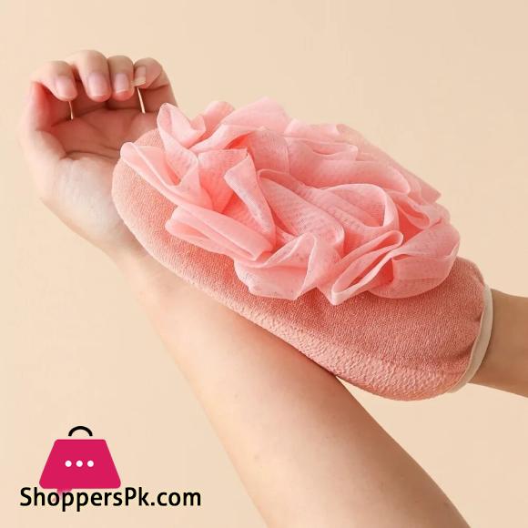 Scrub Gloves 2 in 1 Exfoliating Back Scrub Dead Skin Facial Massage Gloves Durable Multi-Color Deep Cleaning Towel for Shower