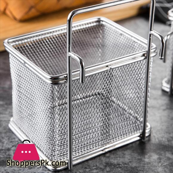 Stainless Steel Colander With Hook Noodle Drainer Filter Mesh Sieve Strainer Spoon For French Fries Pasta