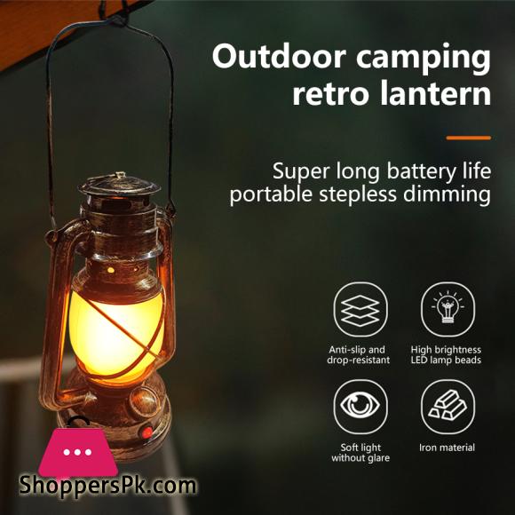Vintage Kerosene Lantern Sensor Lamp Table Night Light Creative Bar Cafe LED Camping Lights 35CM
