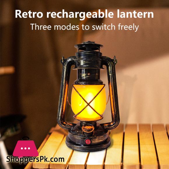 Vintage Kerosene Lantern Sensor Lamp Table Night Light Creative Bar Cafe LED Camping Lights 35CM