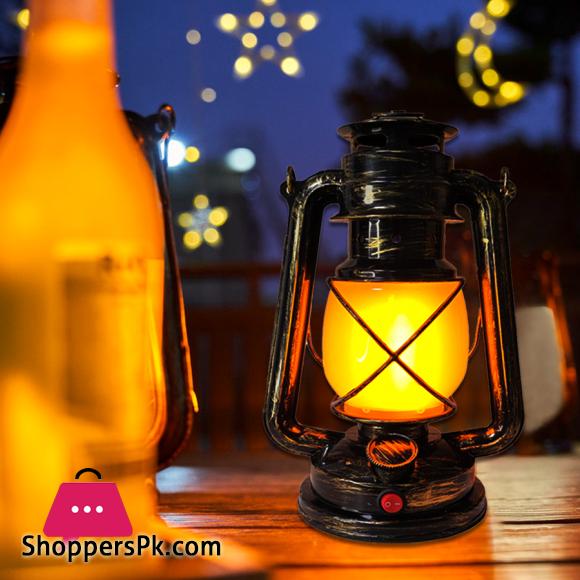 Vintage Kerosene Lantern Sensor Lamp Table Night Light Creative Bar Cafe LED Camping Lights 35CM