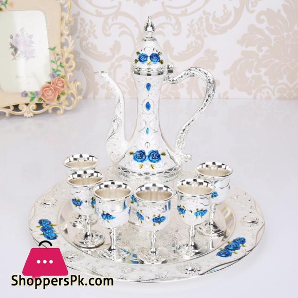 Wedding Zinc Alloy Golden Silver Flagon Kawa Set Gift Set Home Decor