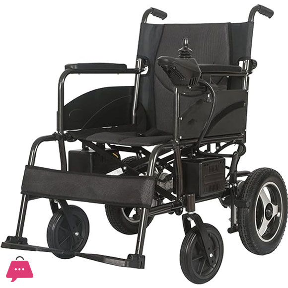 Adult Electric Wheelchair Portable High-Strength Frame Oxford Cloth Seat and Cushion 360 Degree Controller 250W Dual Motor