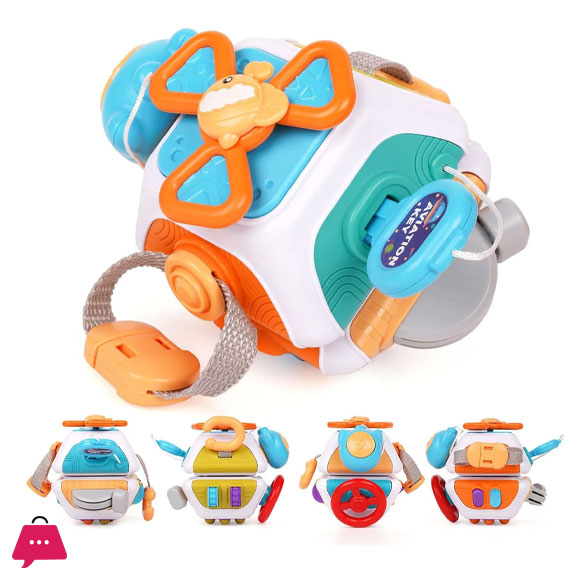 Baby Busy Board Cube Montessori Sensory Toys for Toddler