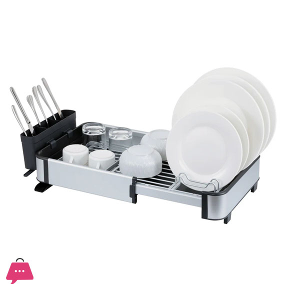 Binca Aluminium Expandable Dish Drainer Plate Rack